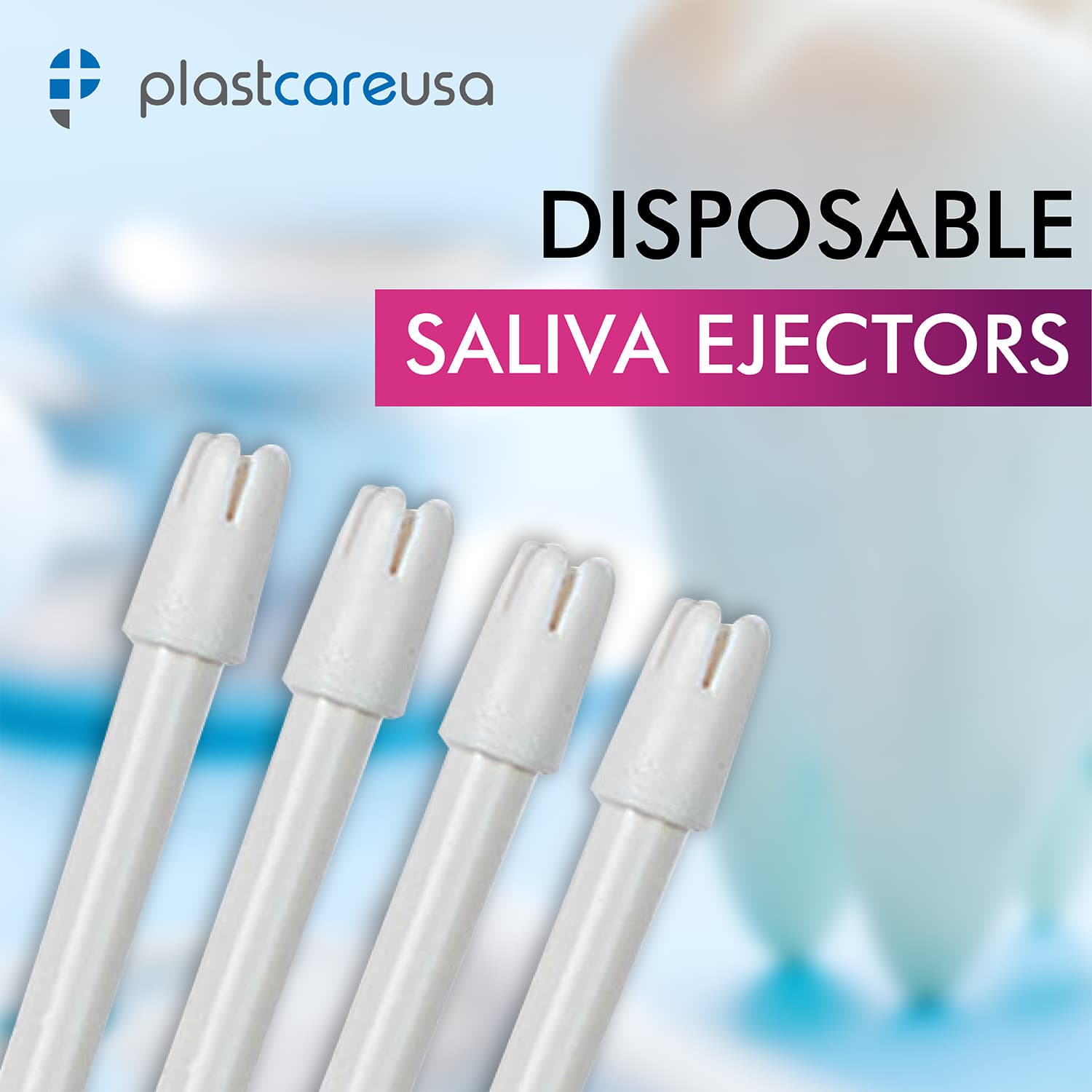 200 (2 Bag) Saliva Ejectors Ejector White Dental Disposable Suction Tips 3