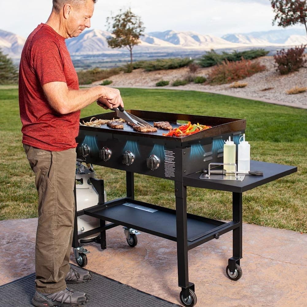 4 Pack 36 Inch Magnetic Griddle Wind Guards for Blackstone Griddle Accessories 2