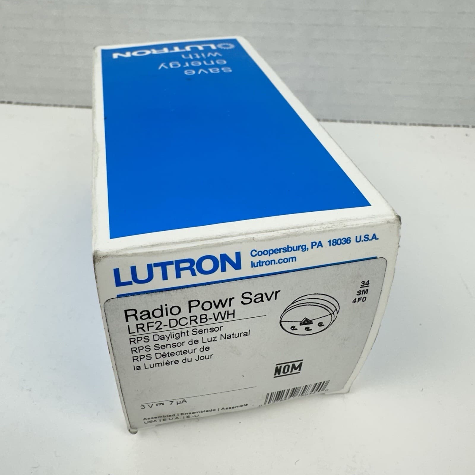 LUTRON LRF2-DCRB-WH Radio Power Savr Wireless Ceiling Daylight Sensor