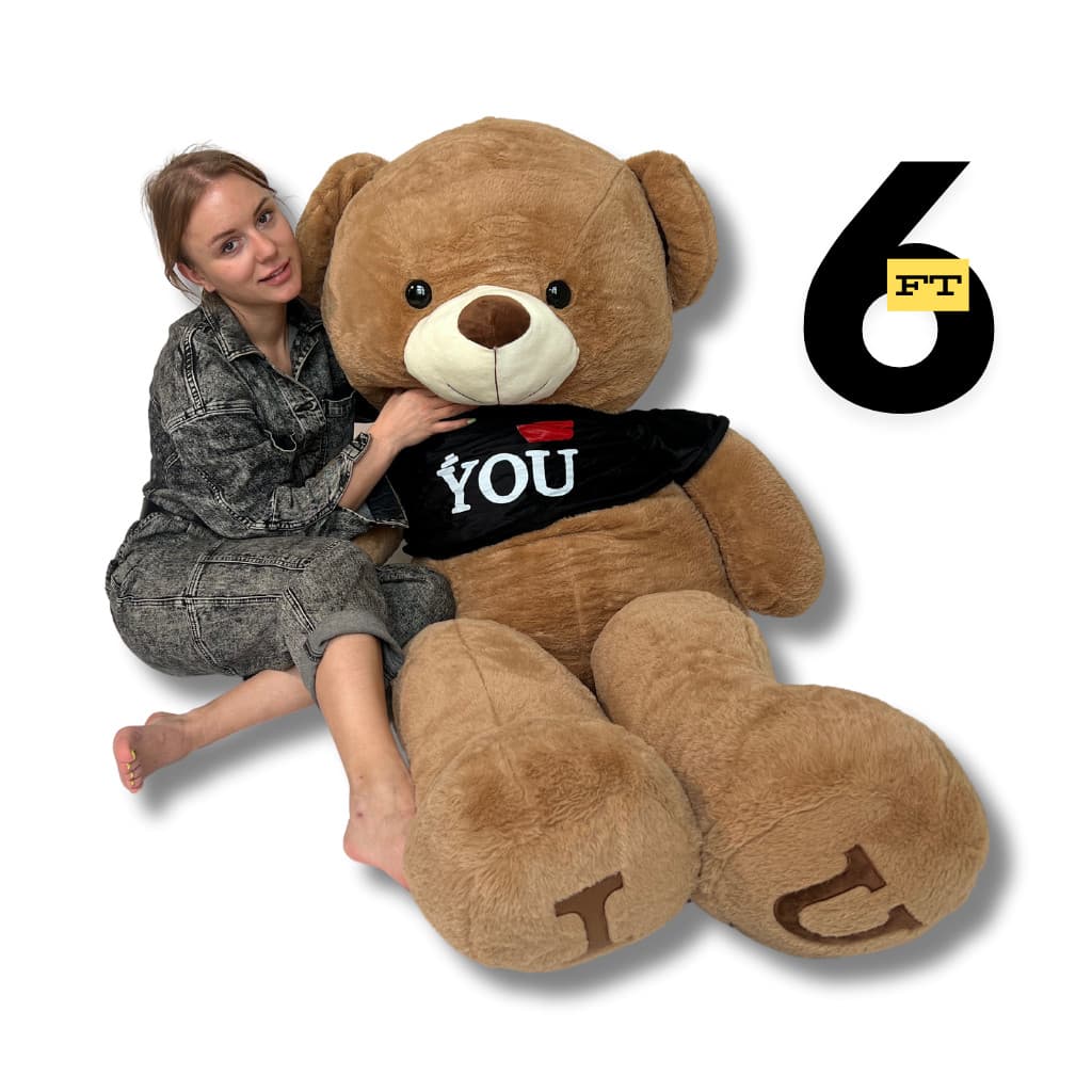 Giant 6ft Brown Teddy Bear – Huge Plush Toy – Soft Oversized Stuffed Animal 5