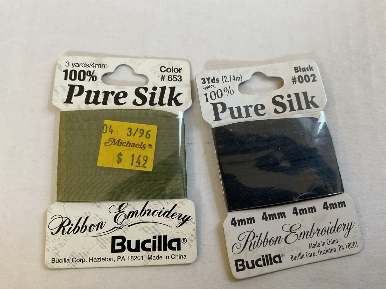 Bucilla Silk Embroidery Ribbon Lot Of 14 5