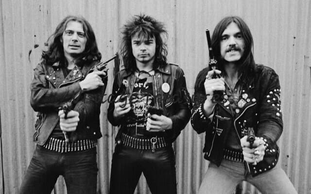 Lemmy Kilmister and Motorhead with Guns Photo Print Poster
