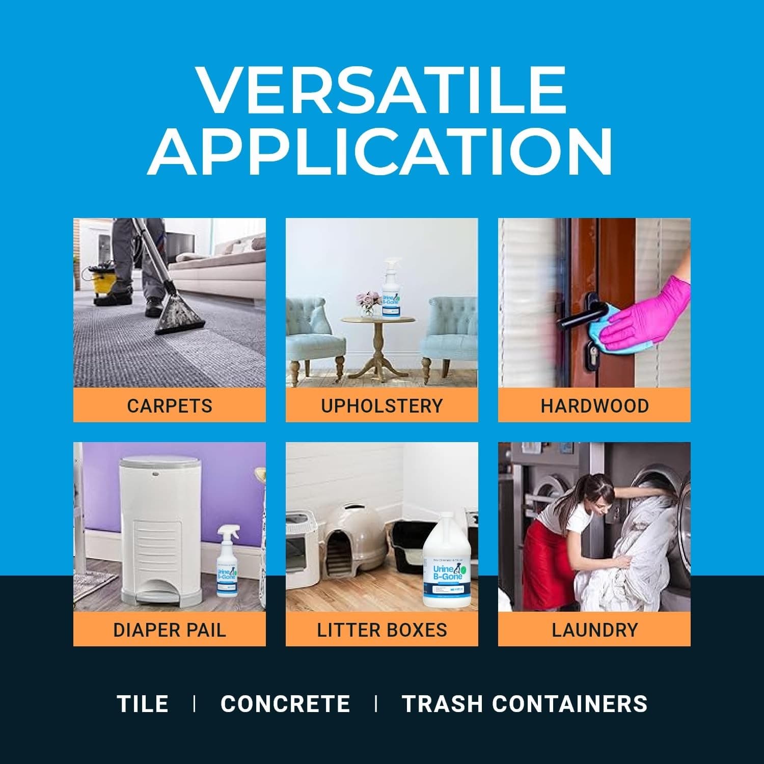 Professional Enzyme Odor Eliminator  Pet Stain Remover, 1 Gallon Cleaner 3