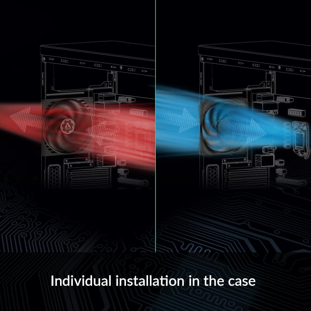 ARCTIC F12 (Black) 5 Pack 120 mm Standard Case Fan Low Noise 1350 RPM PC 4