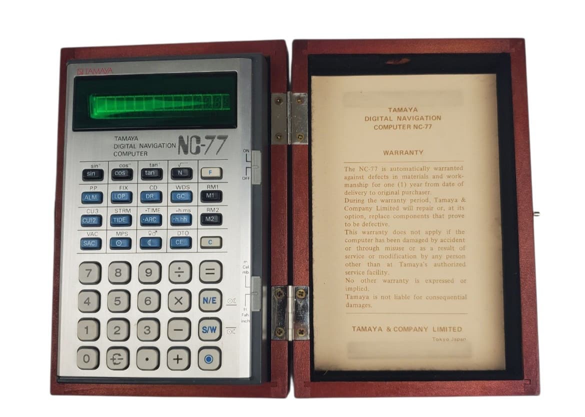 Tamaya Calculator NC77 Digital Display Navigation Computer Box with Manual Japan 2