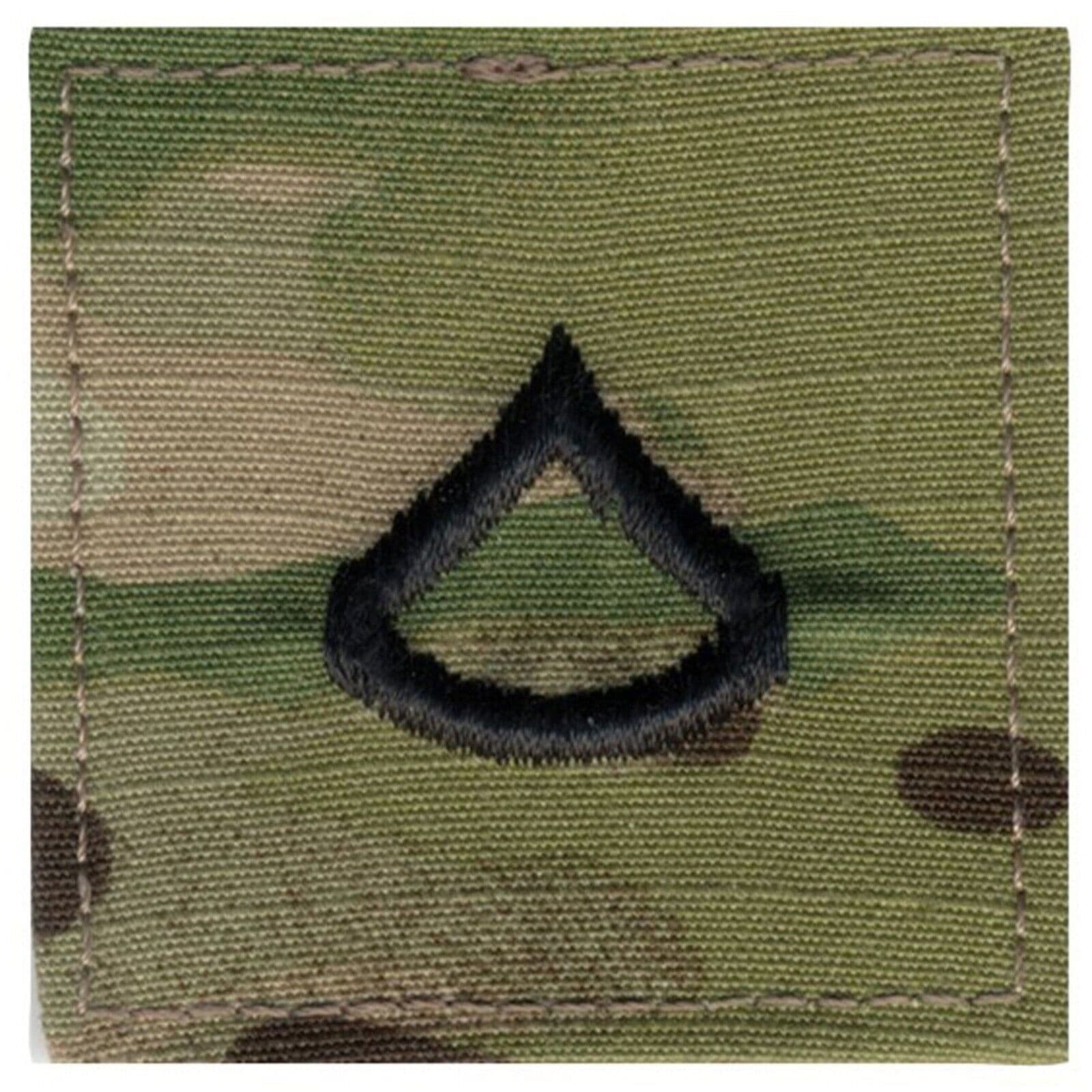 US Army Scorpion OCP Rank Patch PFC Private 1st Class Hook Back IR Cert Ripstop