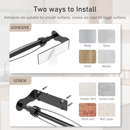 Paper Towel Holder Wall Mount Under Cabinet Adhesive Paper Towel Holder Kitchen 4