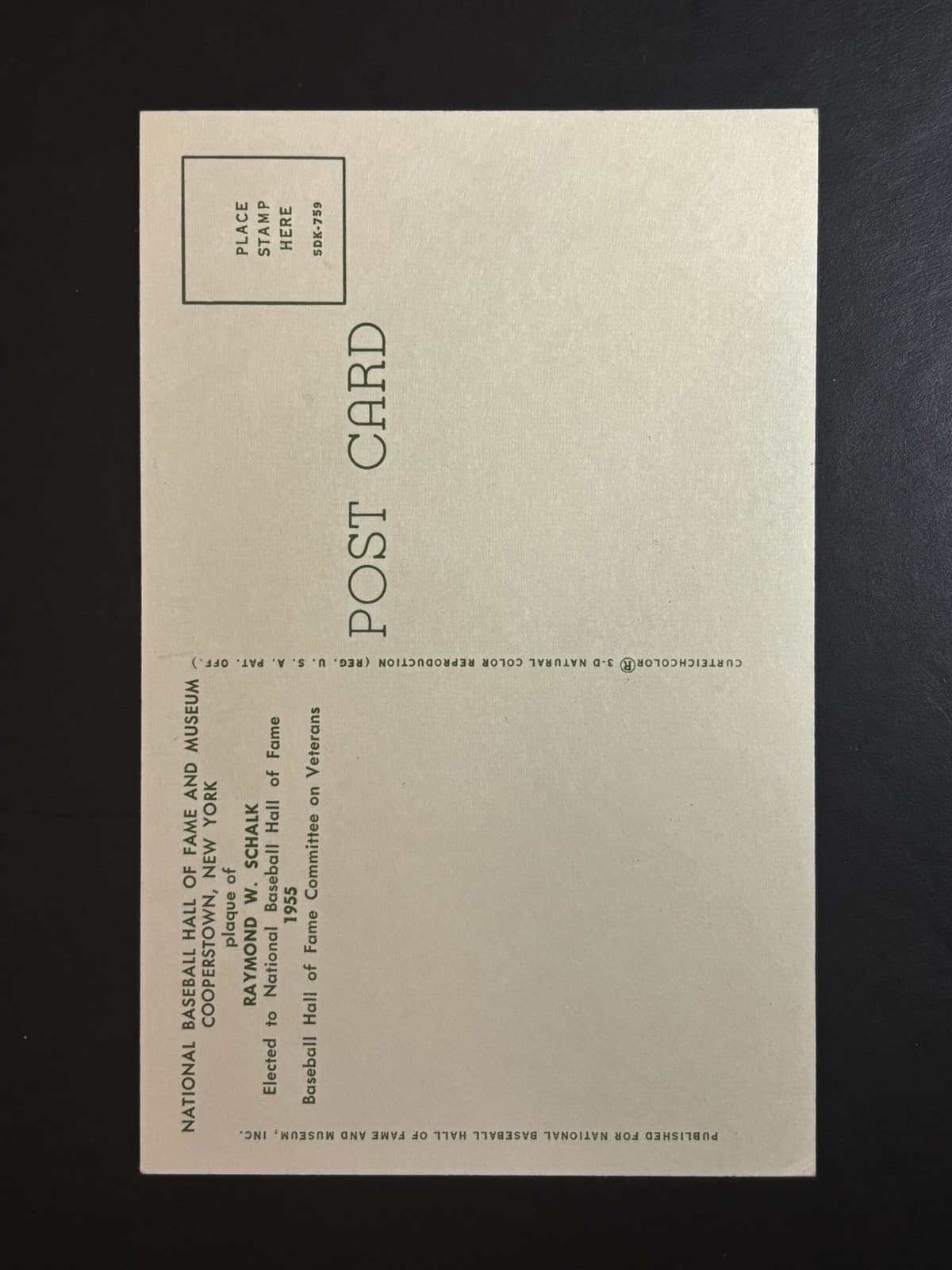 Ray Schalk Signed Baseball HOF Gold Hall of Fame Plaque Autograph  2