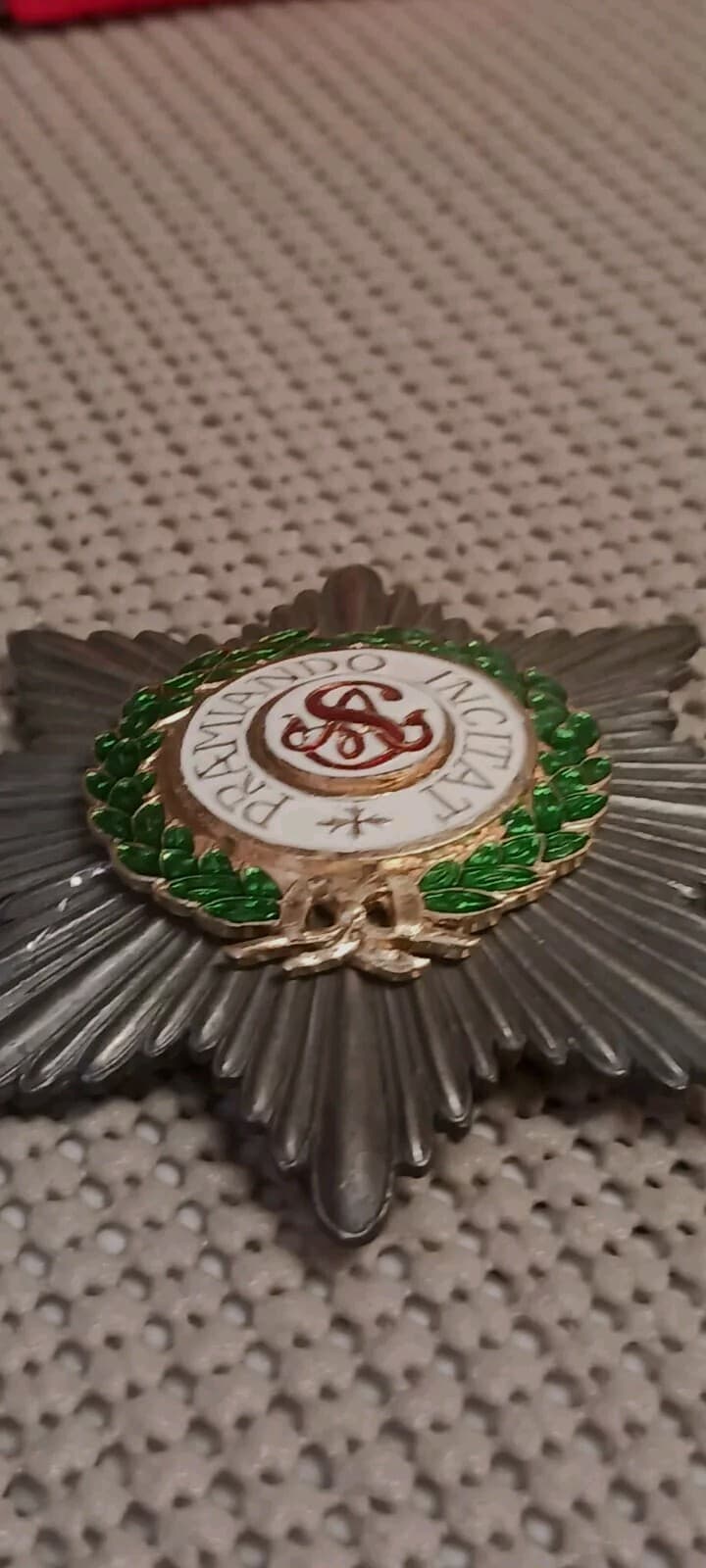 Antique Polish Order of St. Stanislaus Silver Breast Star WWI J. Knedler Warsaw 4