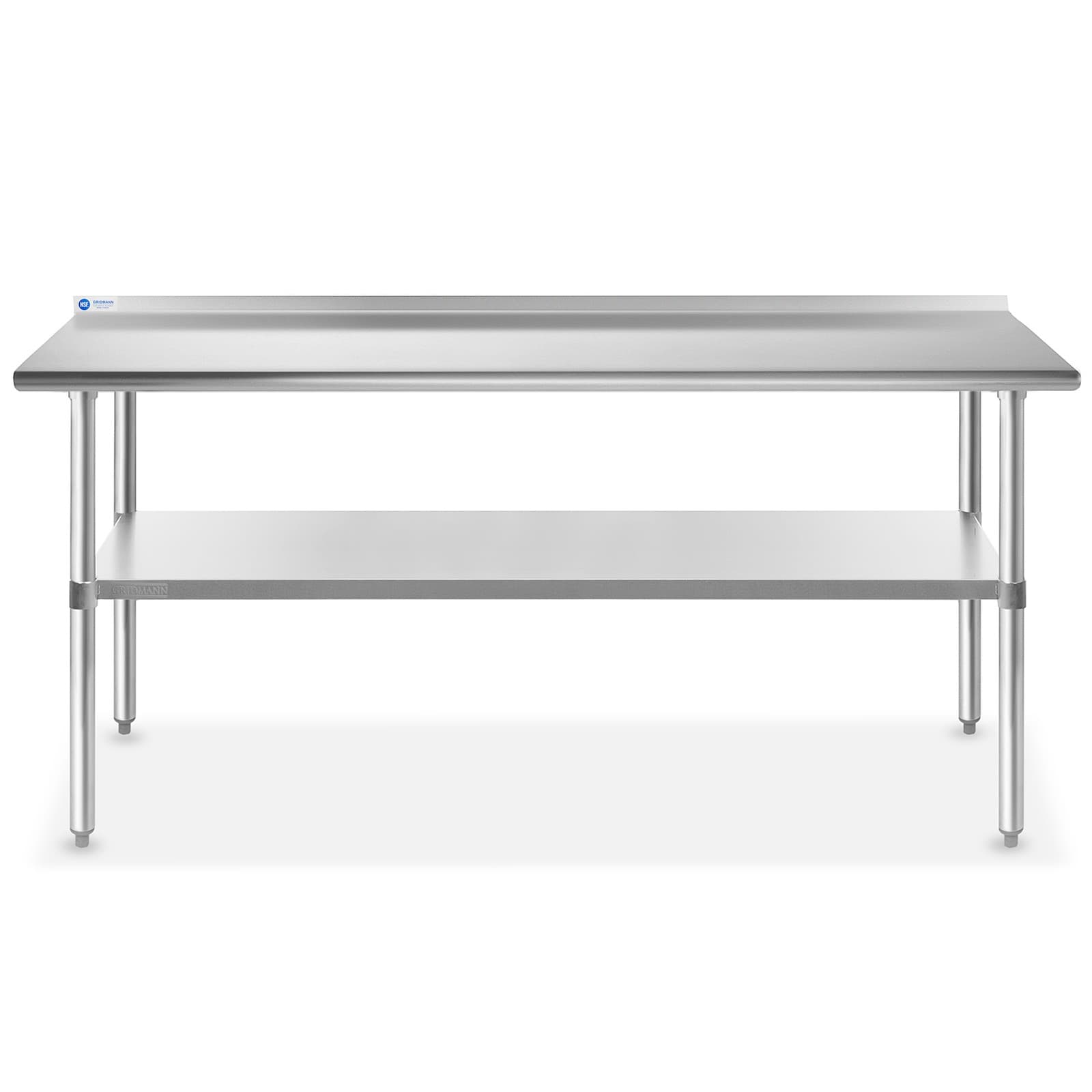 OPEN BOX - Stainless Steel Commercial Work Prep Table w Backsplash - 24" x 72" 2