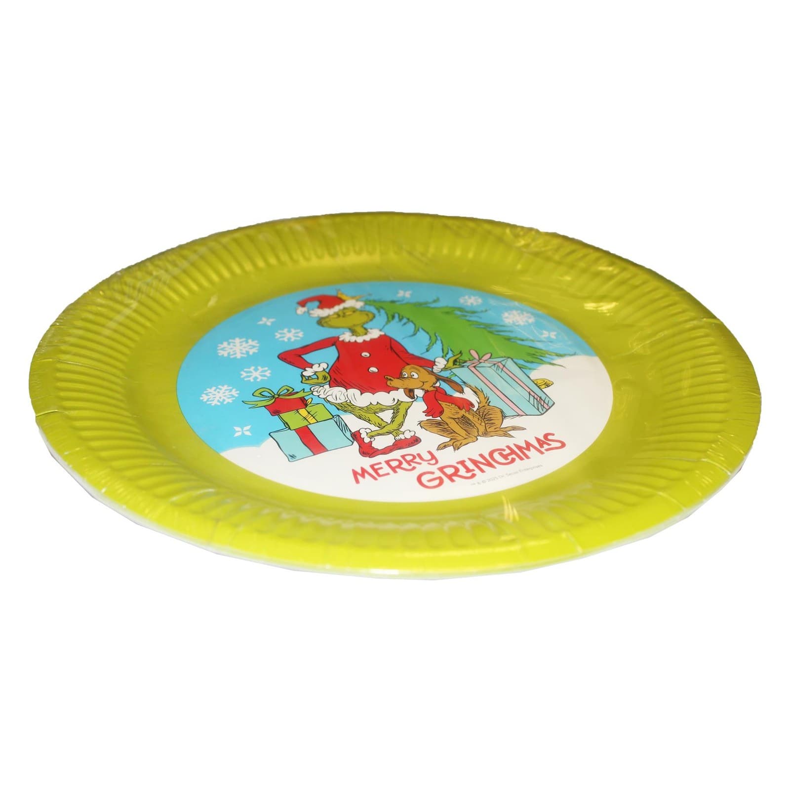 Christmas Grinch Paper Plates 6 Pack Disposable Party Tableware Blue/Green 2