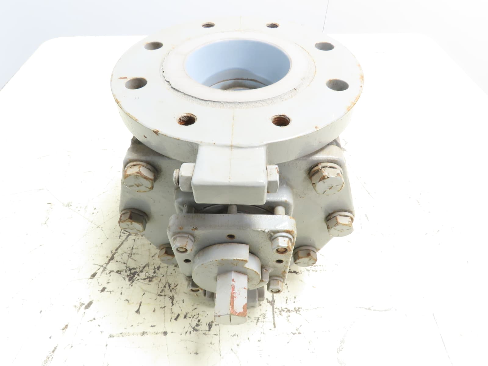 NGK 150-4 Ceramic Lined Chemical Plug Valve 4" Flanged 150# Corrosion Resistant 3