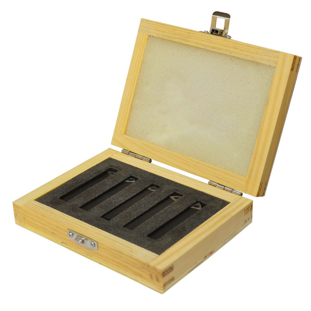 5/16" 5 Pc Indexable Carbide Insert Turning Tool Bit C6 Chipbreaker Lathe 2