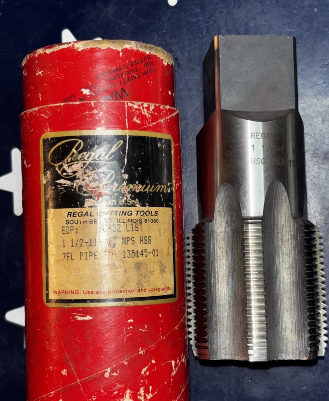 REGAL 1-1/2 - 11-1/2 Standard Pipe Tap NPS NPSM HSG 7FL  1-1/2” 11-1/2tpi  15952 2