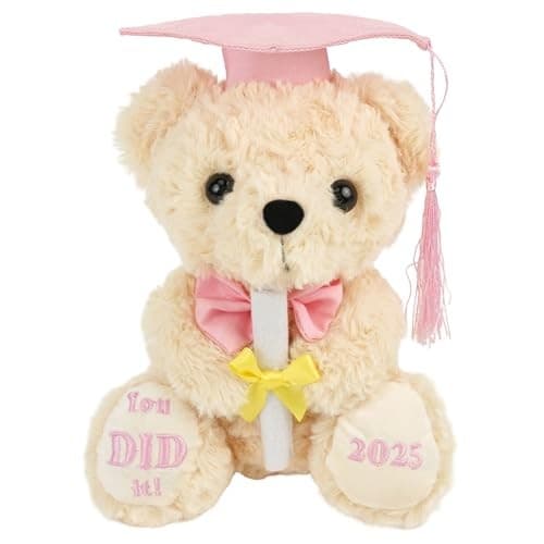 Class of 2025 Graduation Bear - Kindergarten Pink Graduation Bear-you Did It 2