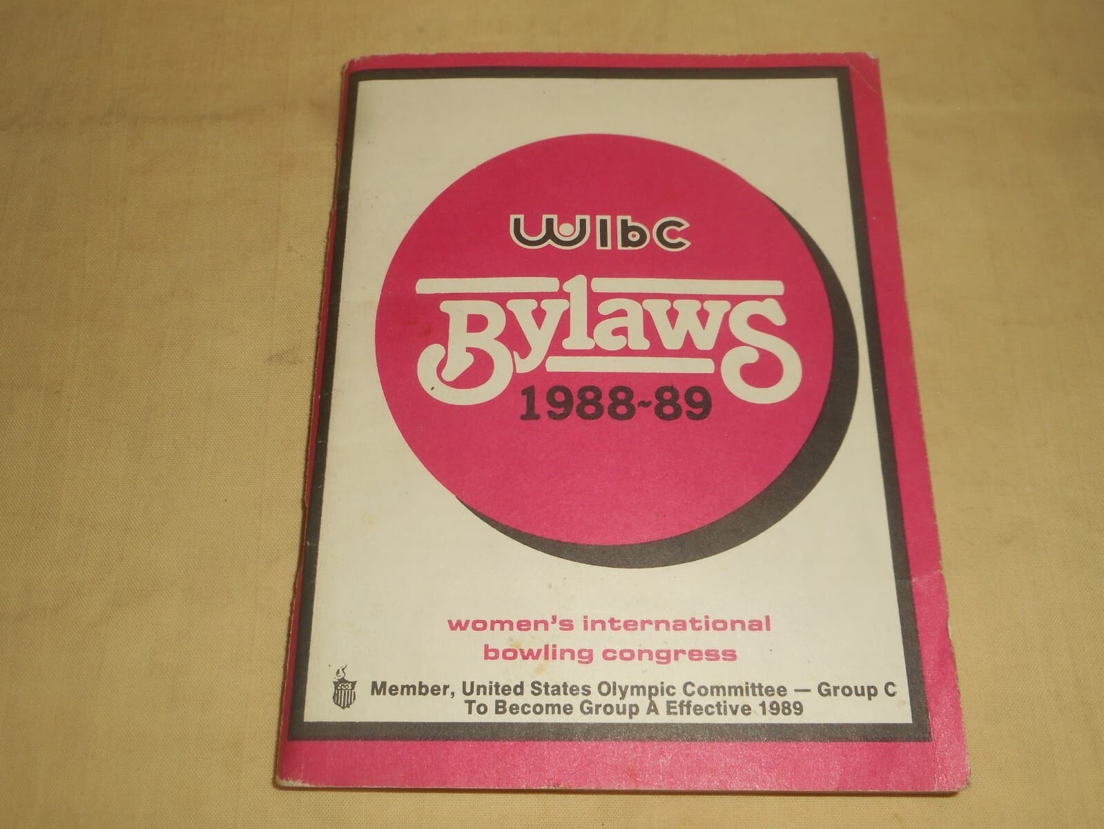 1988-89 Woman's International Bowling Congress Bylaws Rules Book WIBC