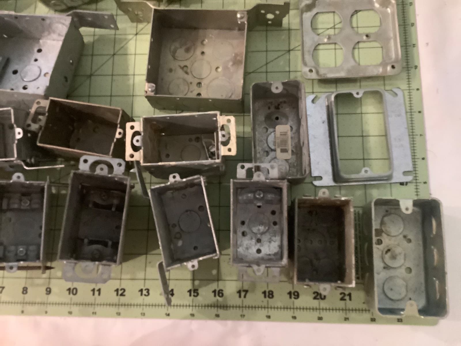 Lot of 20 Used & Mostly New Electrical Boxes And Two Raised Covers 5