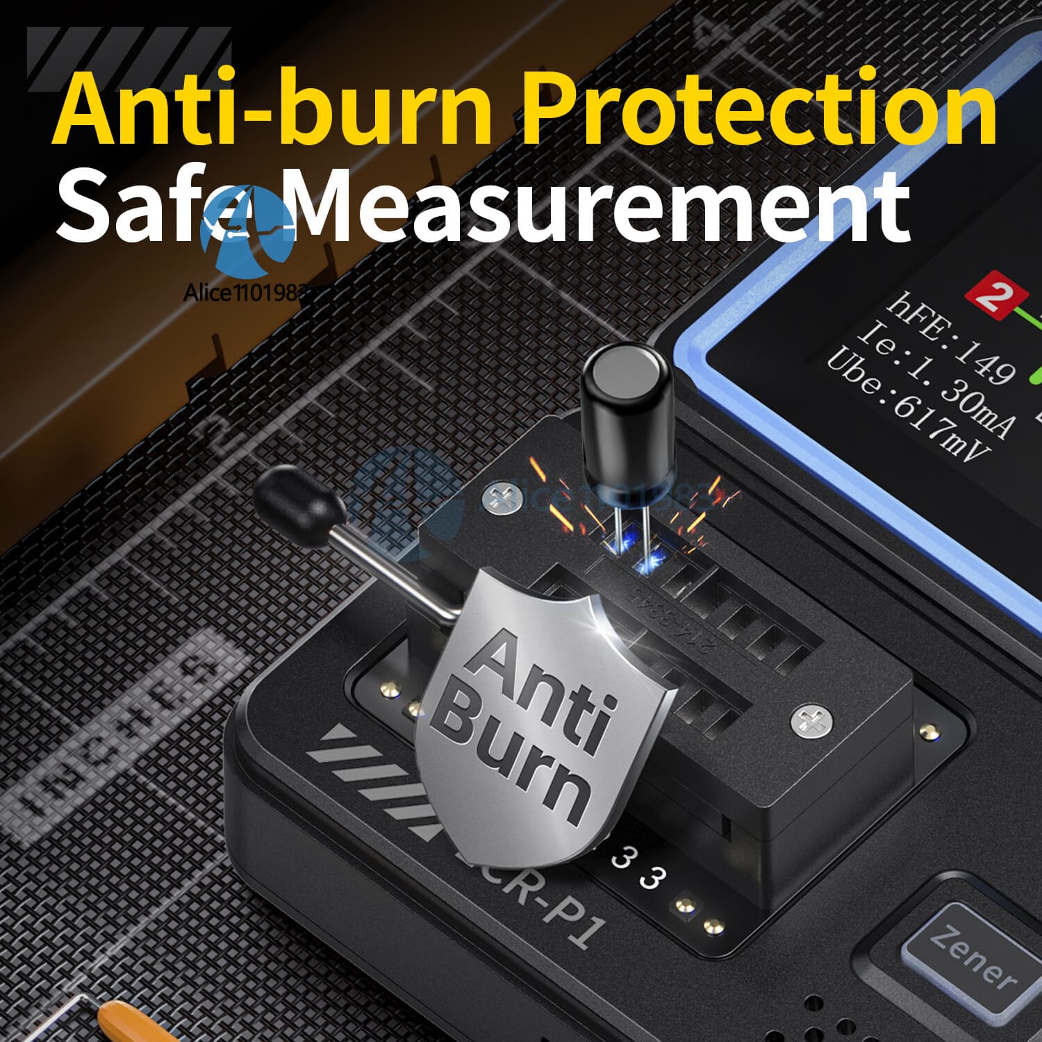 Original FNIRSI LCR-P1 Transistor Tester Diode Triode MOSFET SMD LCR ESR Meter 6