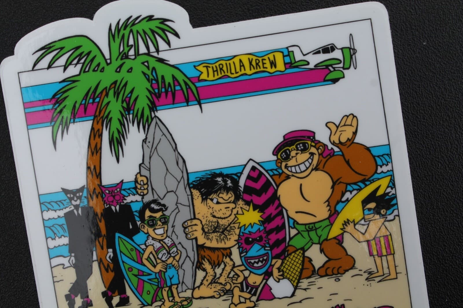 T&C Thrilla Krew Neon Da Boys Town & Country Surfboards Hawaii Surfing STICKER 3