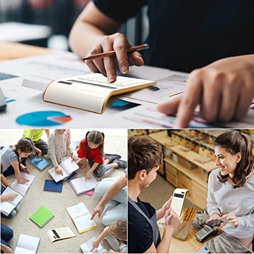 Calculator, 10 Digits Solar Battery Basic, Dual Powered Desktop White 5