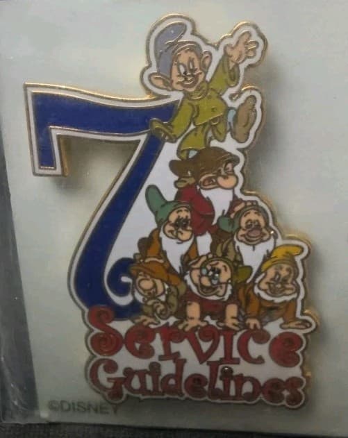 Disney Snow White & the Seven Dwarfs Cast Member 7 Service Guidelines Pin Sealed 2