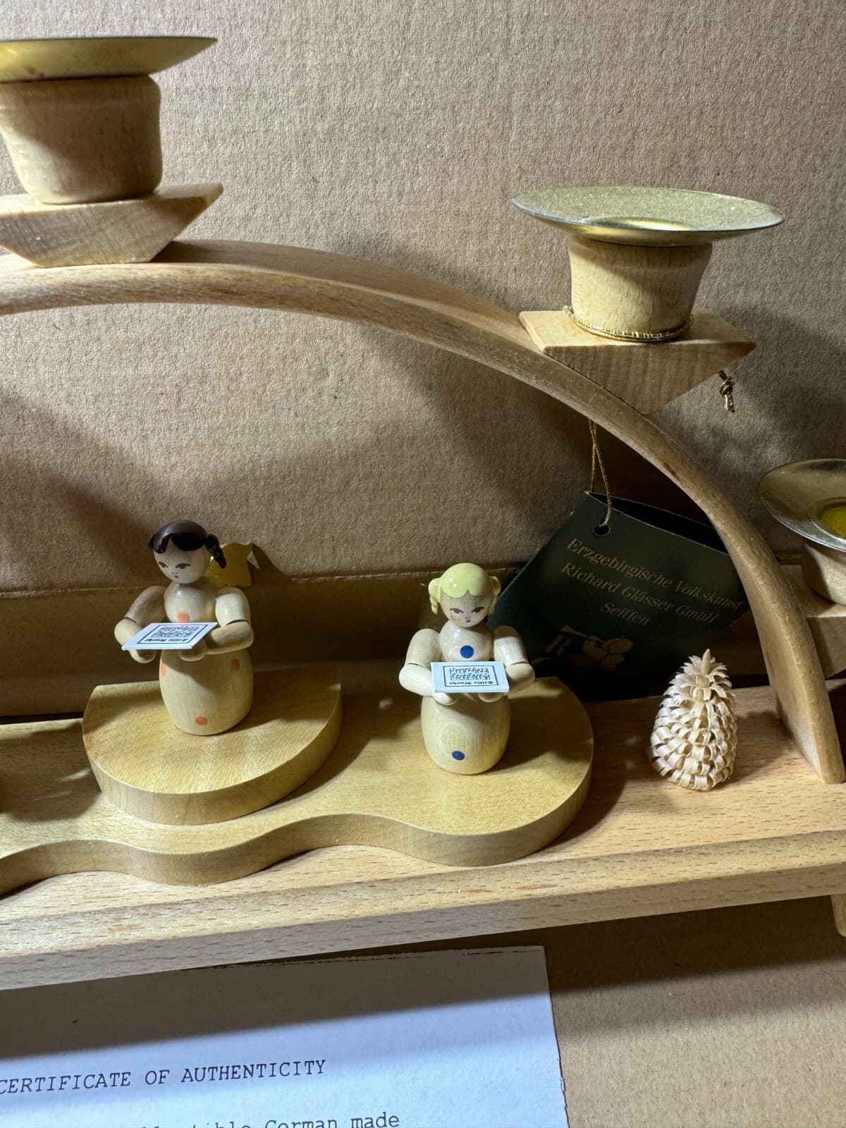 Richard Glasser Christmas Advent Children Singing 5-Candle Holder - 7.0" Tall 5