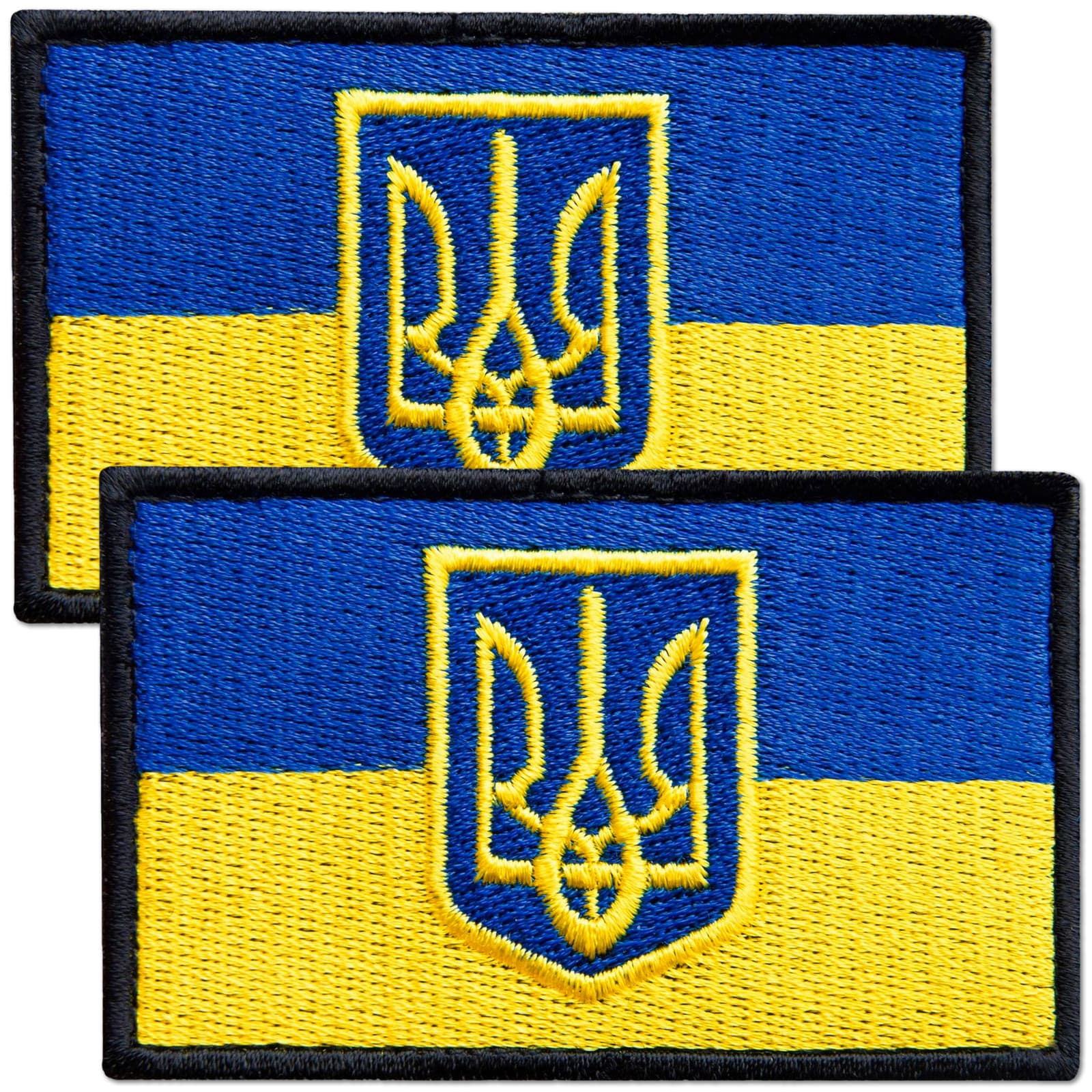 2 Pcs Ukraine Flag Patch Set, Embroidered Ukrainian Patch 2x3