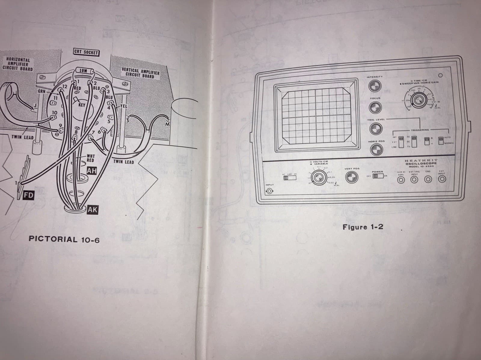 SCHEMATIC POSTERS (2) Of The Heathkit 5 MHZ Triggered Oscilloscope Model 10-4540 2