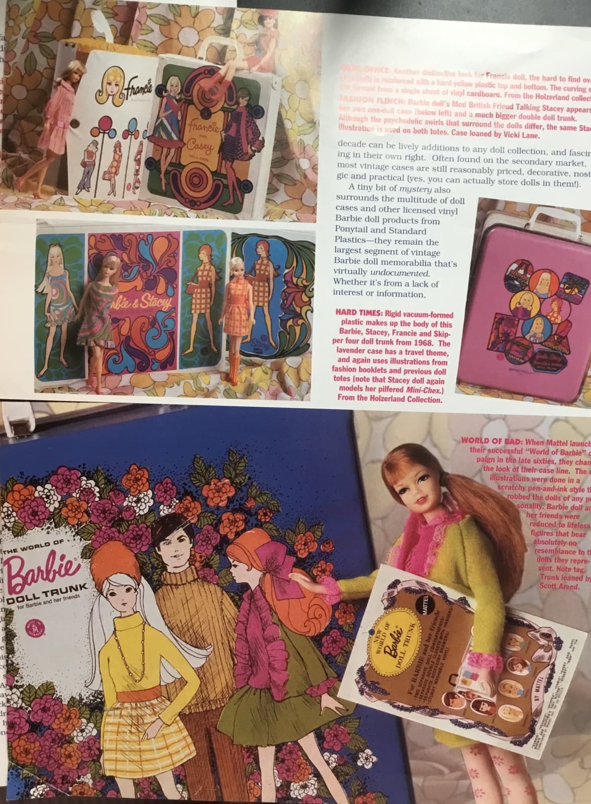 10p History Article + Pics - VTG 1960s Mattel Barbie & Friends Doll Cases Trunks 5
