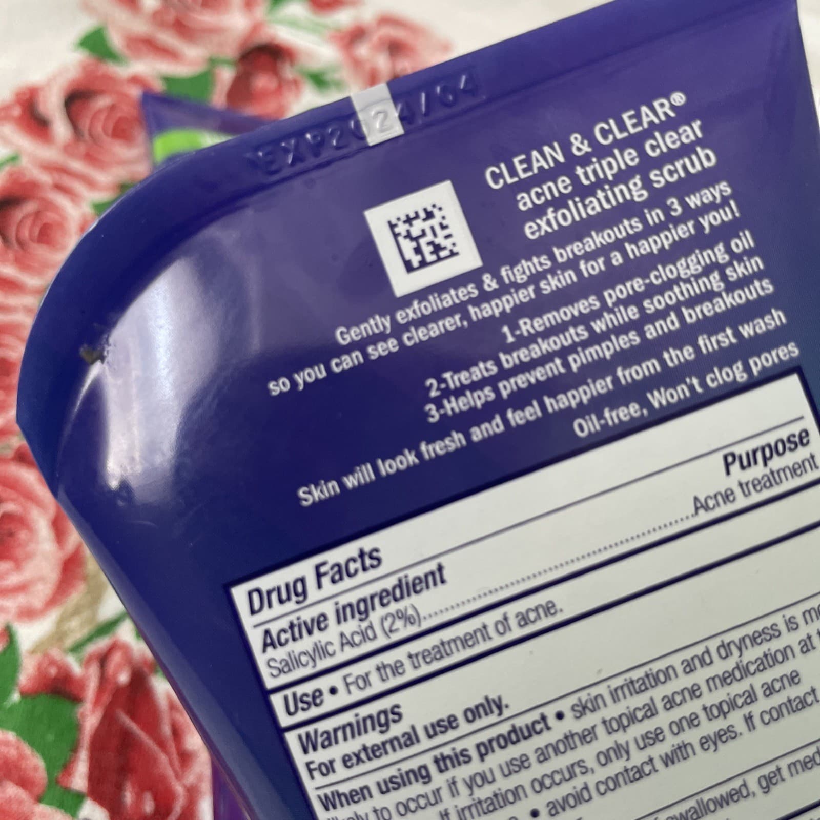 Clean&Clear Acne Triple Clear Exfoliating Scrub Aloe Mint Original New Old Stock 3