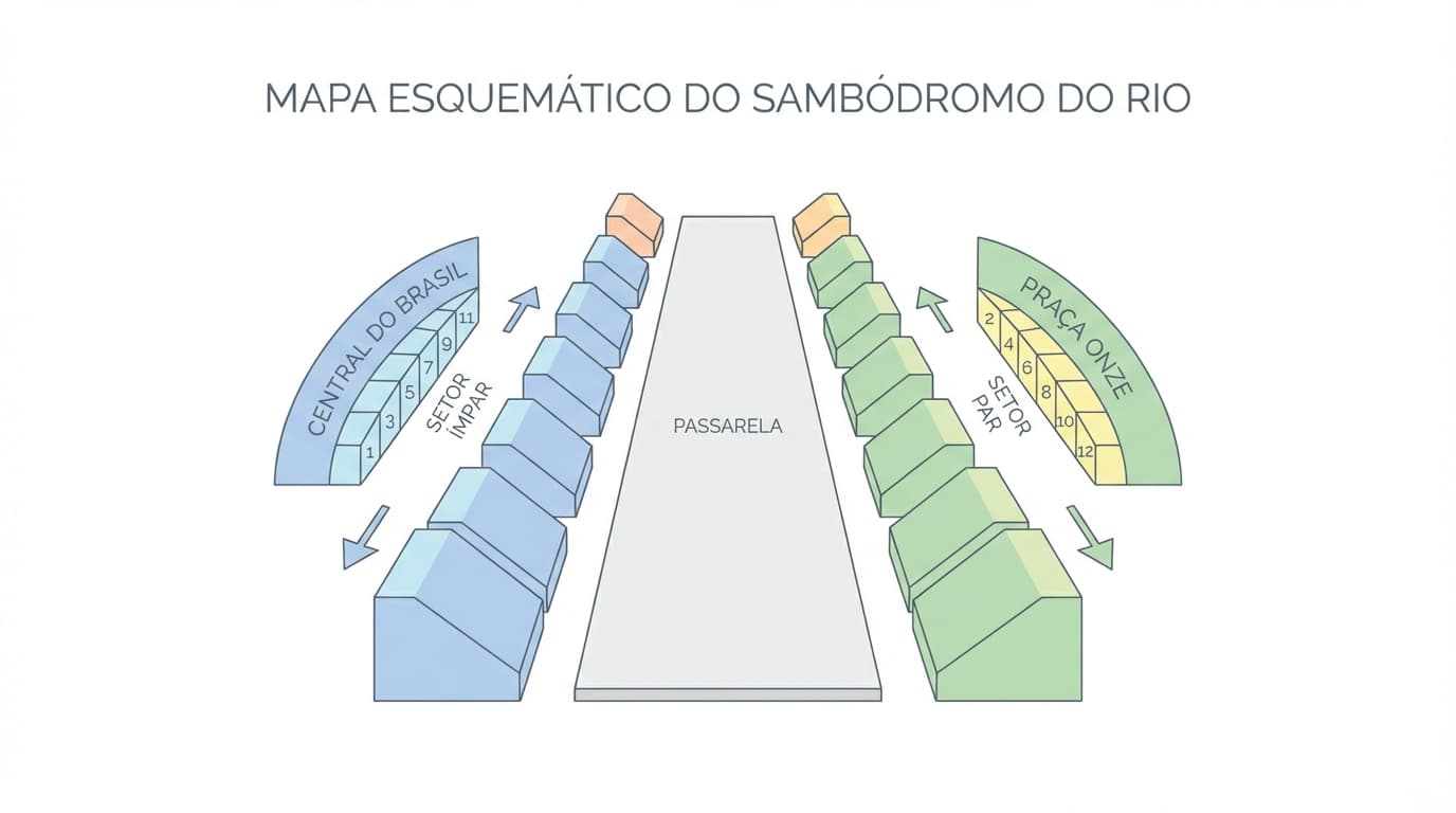 Sambadrome Map Odd vs Even Sectors