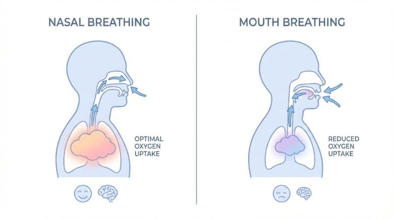 Nasal vs Mouth Breathing Infographic