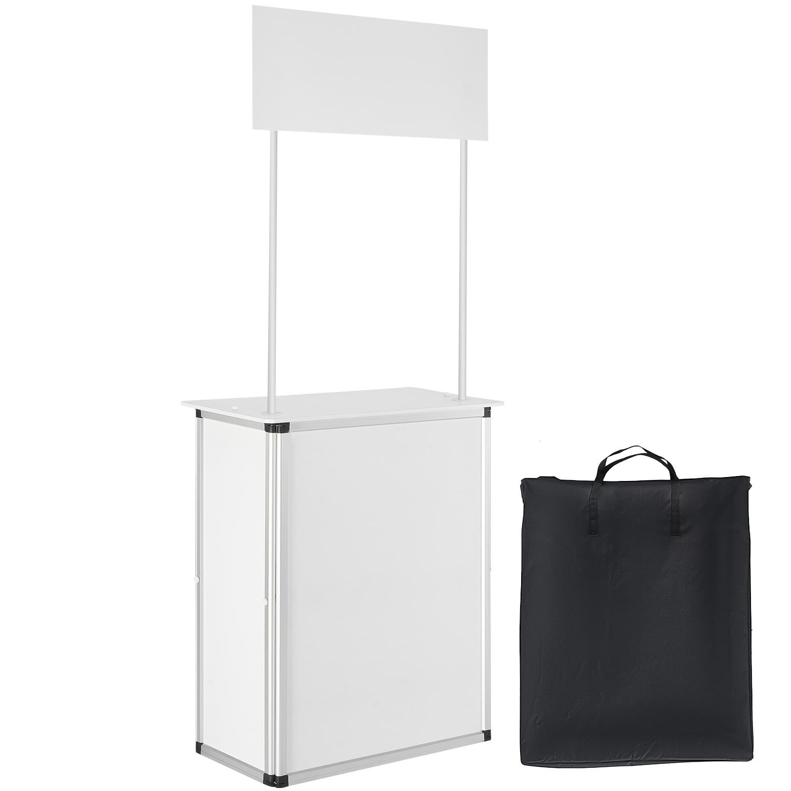 Uimoso Trade Show Display Podium Table Counter Stand 30.91x14.96x71.46" Folding