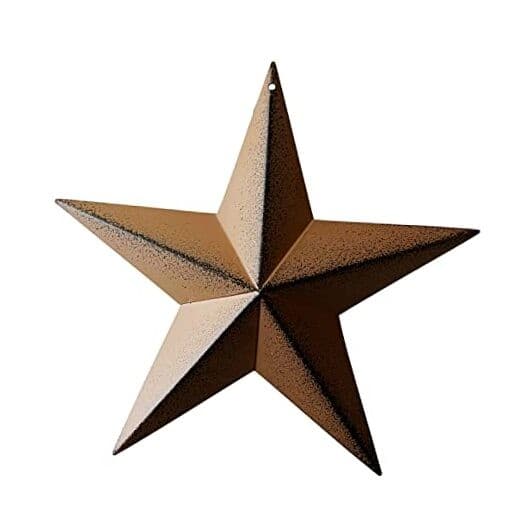 Metal Patrotic Old Glory Dimensionalic Barn Star Wall Mounted Outdoor Rust