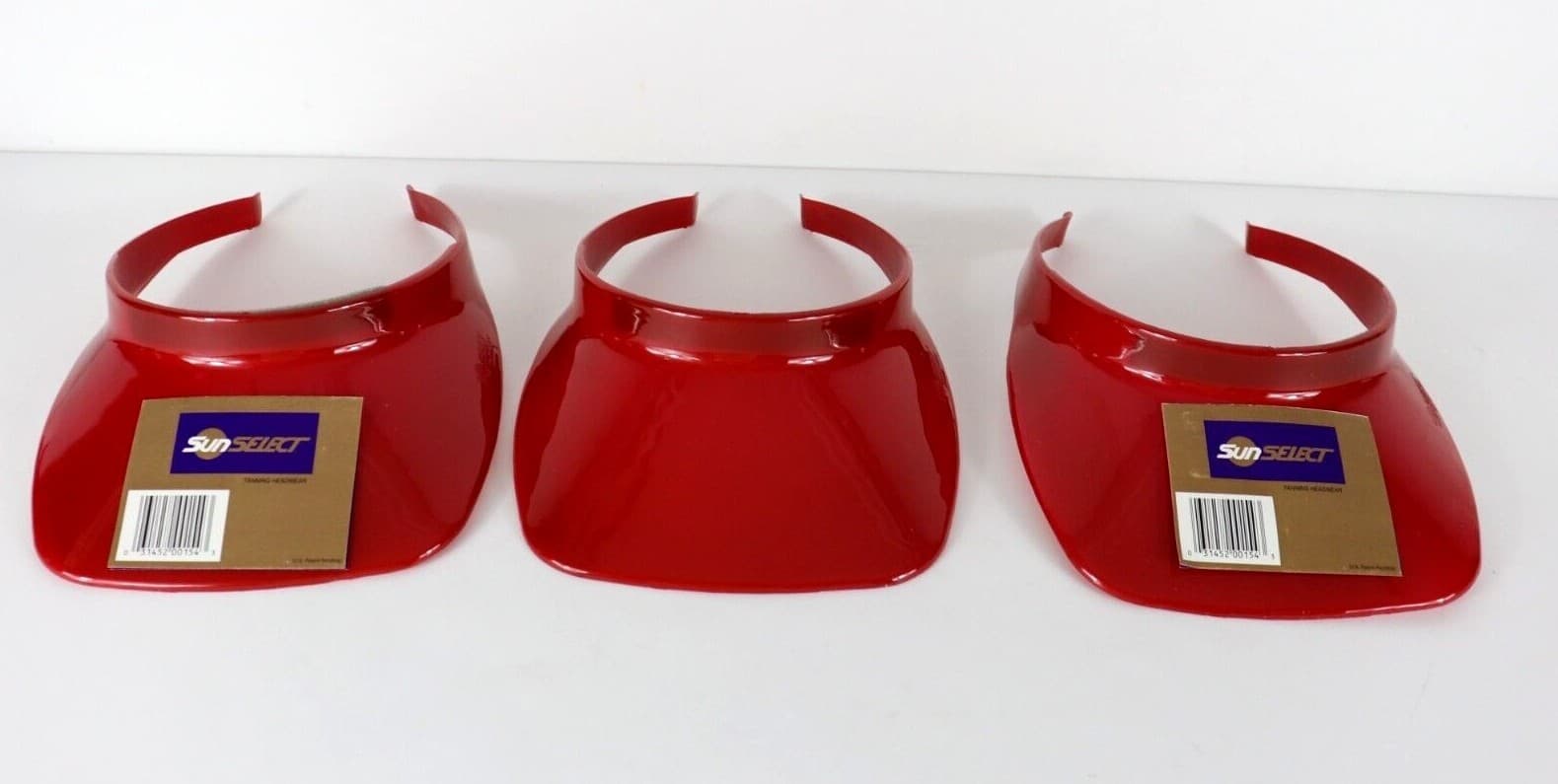 3 Pack Sun Select Headwear Visor Hat Tennis Pickleball Beach Sports Retro NEW