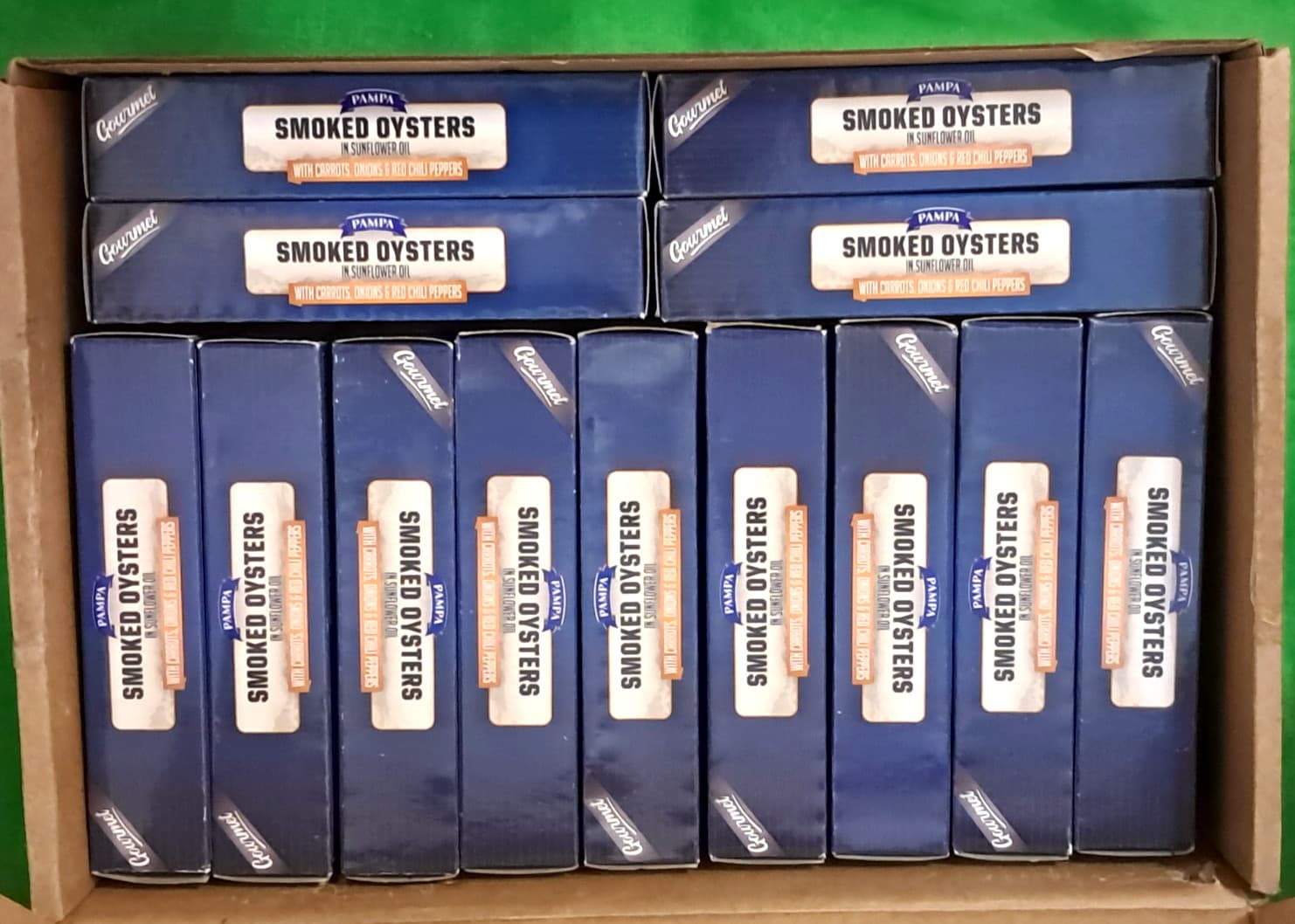 13 Cans SMOKED OYSTERS IN SUNFLOWER OIL w/Carrots Chili Peppers