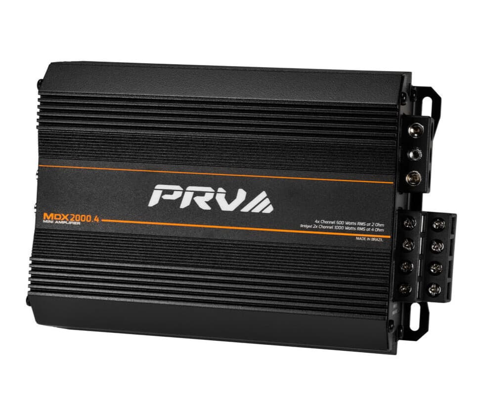 PRV MDX2000.4 2 Ohm Mini 4 Channel 4x 500 Watts Amp Compact Car Audio Amplifier