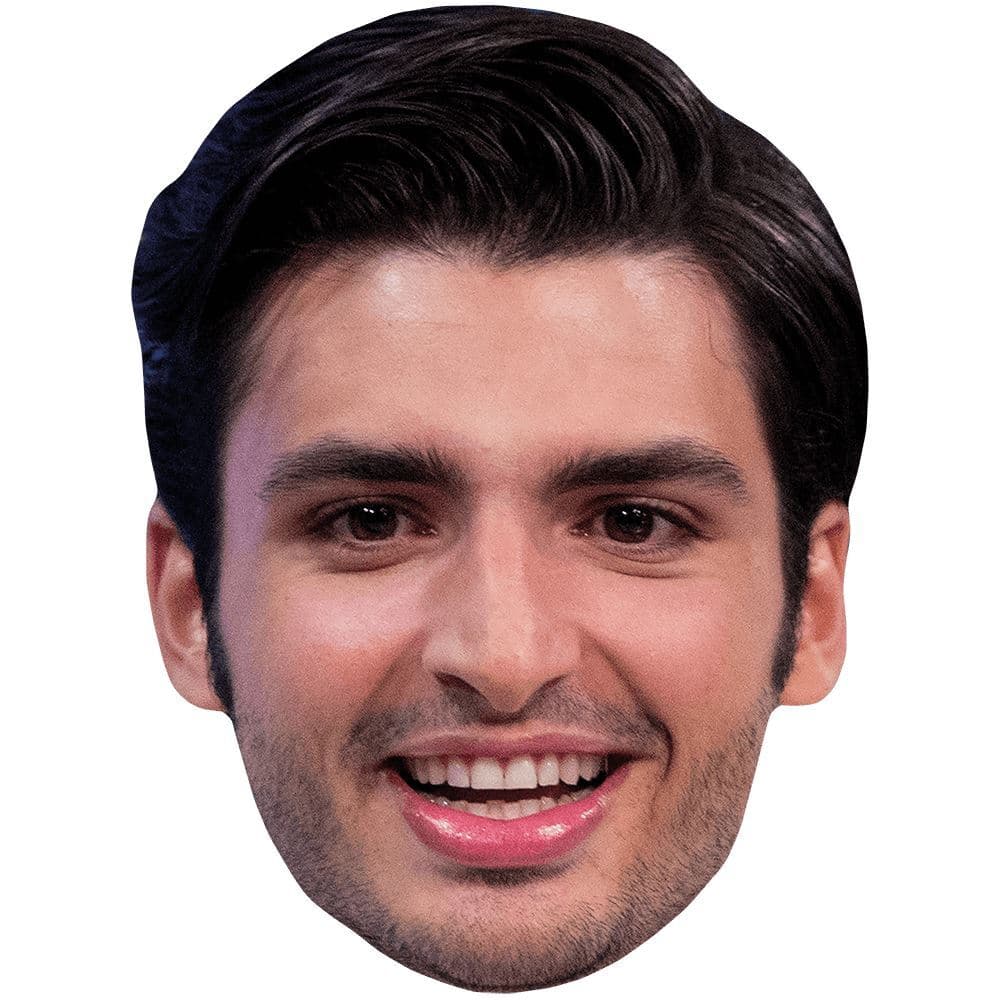 Carlos Sainz Jr (Beard) Celebrity Mask, Flat Card Face