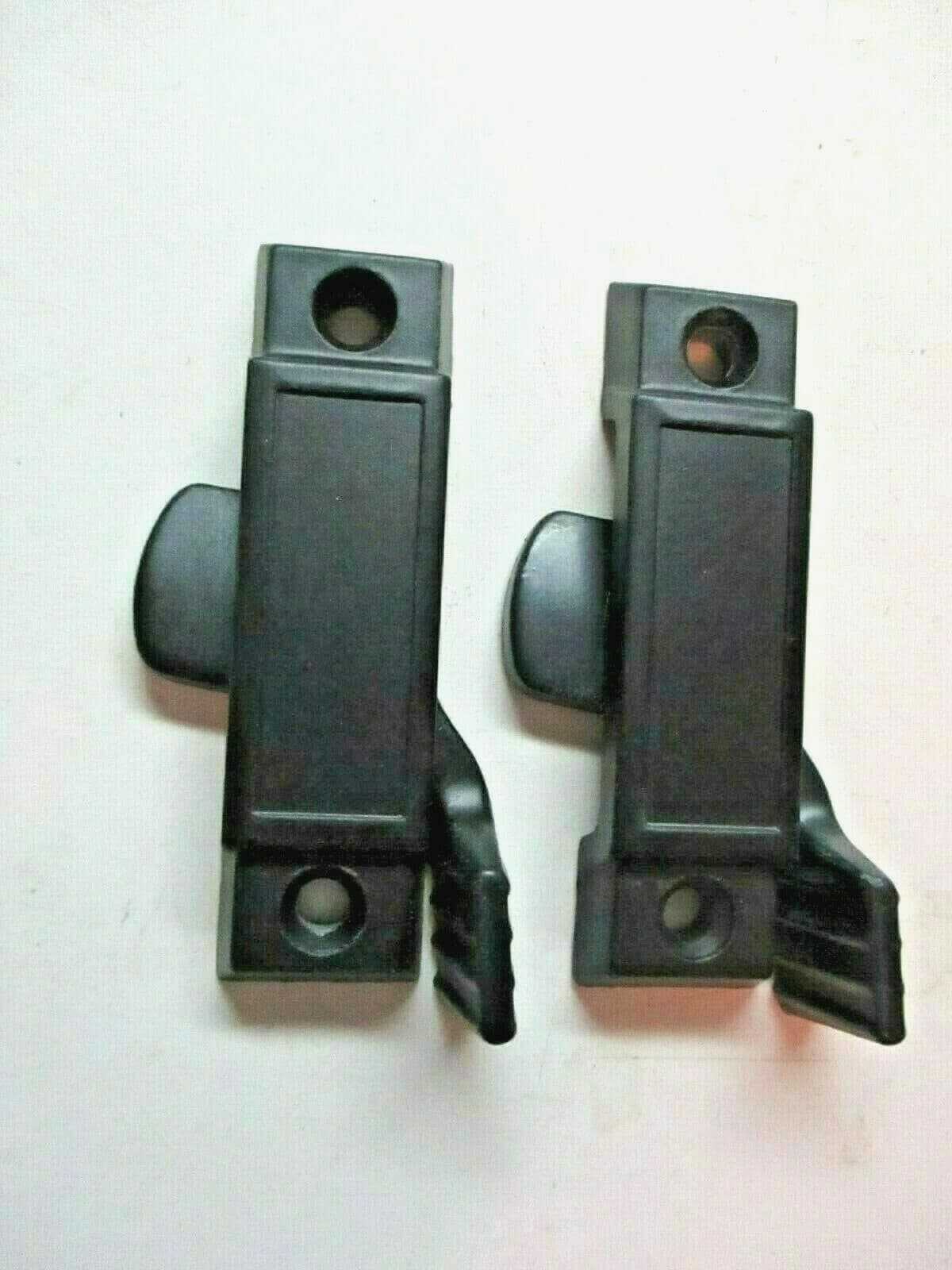 2 Sliding Window Black Zinc Sweep Latch Sash Locks 3/8" Lip 2-1/4" Centers 3/8SB