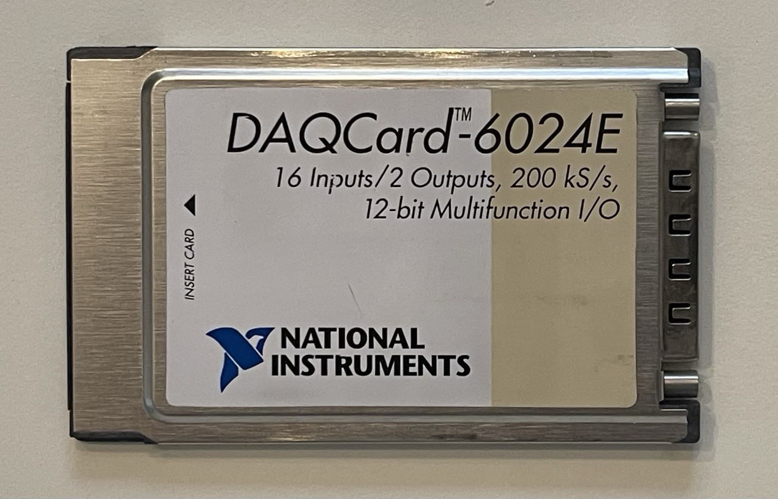 National Instruments DAQCard-6024E NI DAQ Card PCMCIA Analog Input Multifunction
