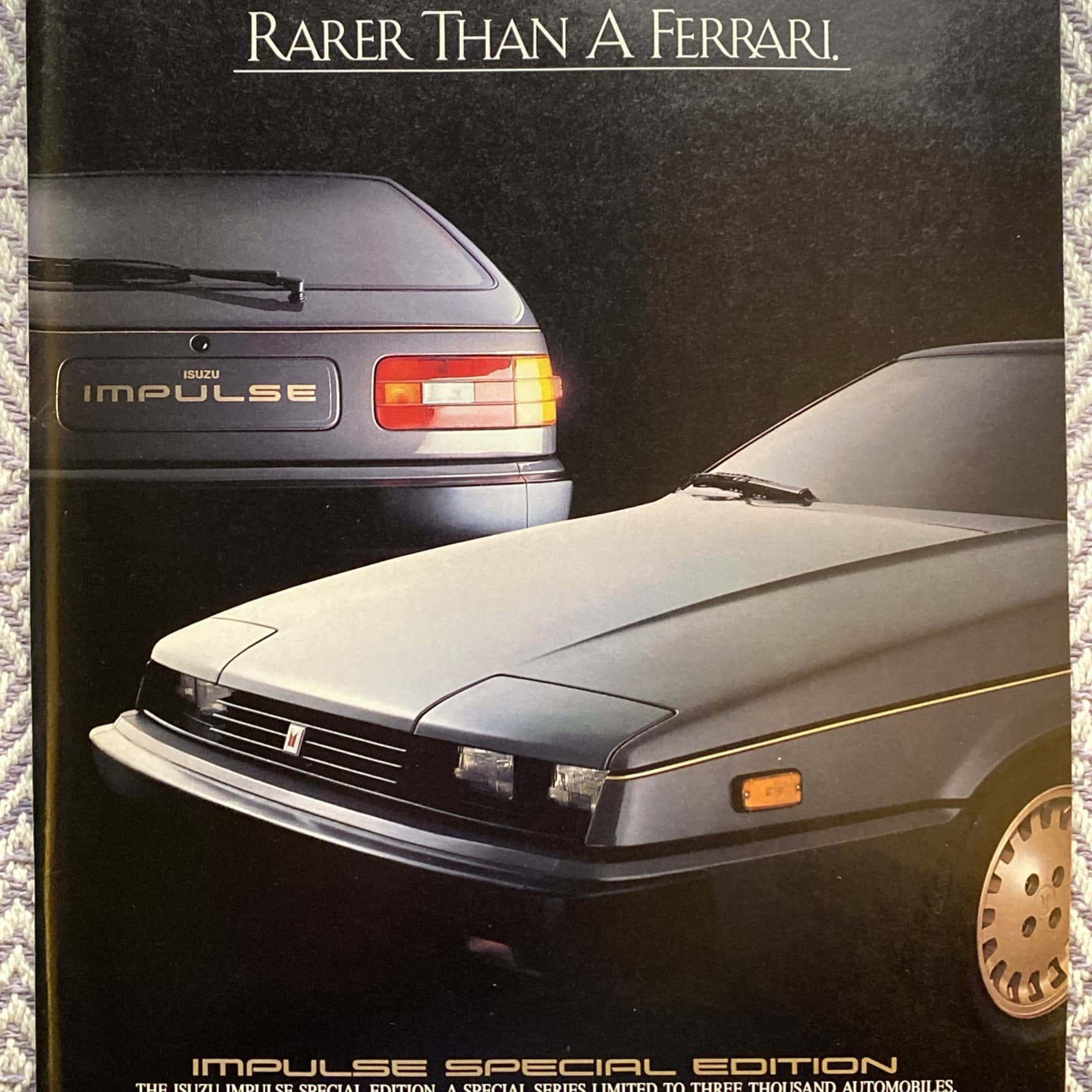 1984 Isuzu Impulse Special Edition PRINT AD Hatchback Rarer than a Ferrari 80s