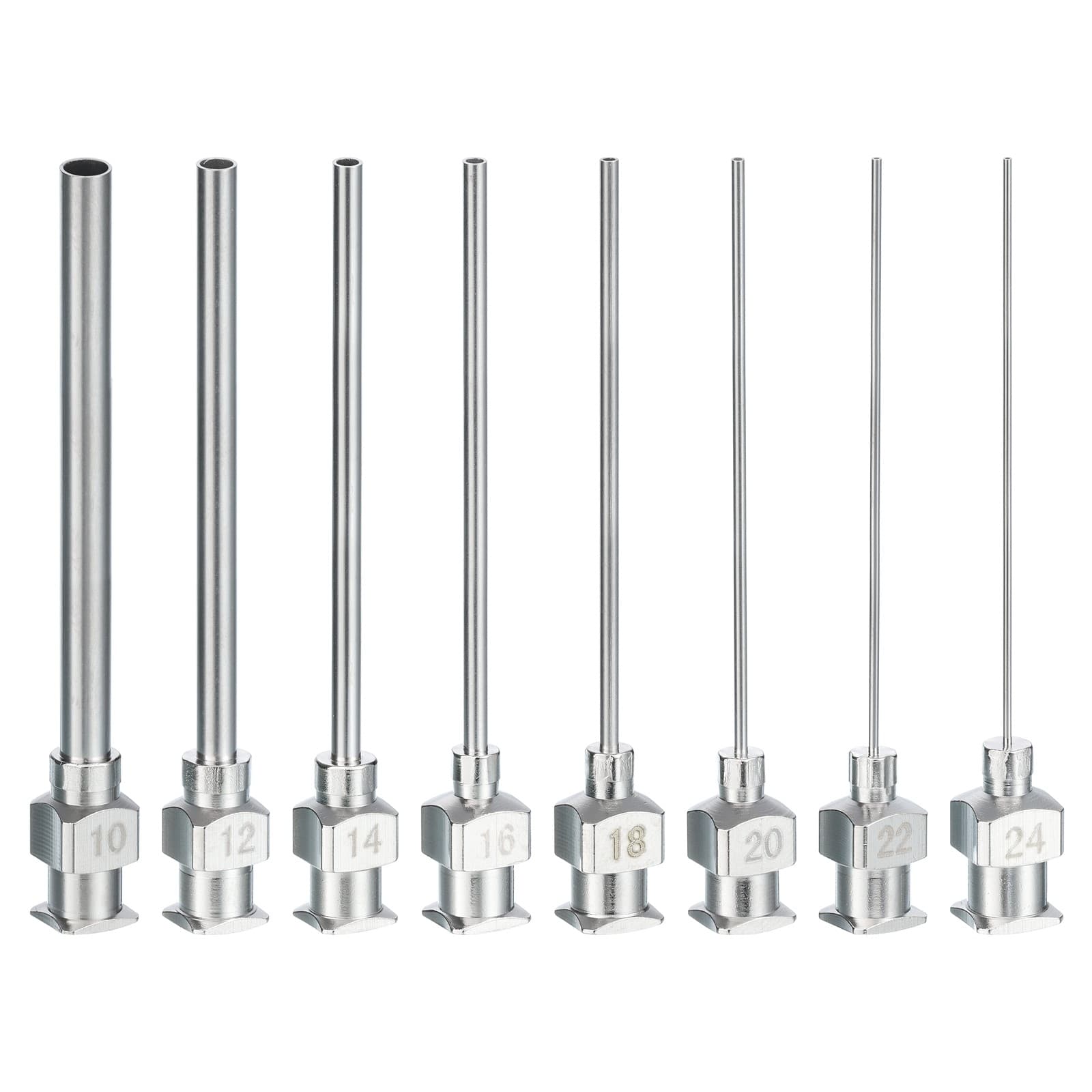 10/12/14/16/18/20/22/24Gax1.5” Dispensing Needle Tips Stainless Steel Silver