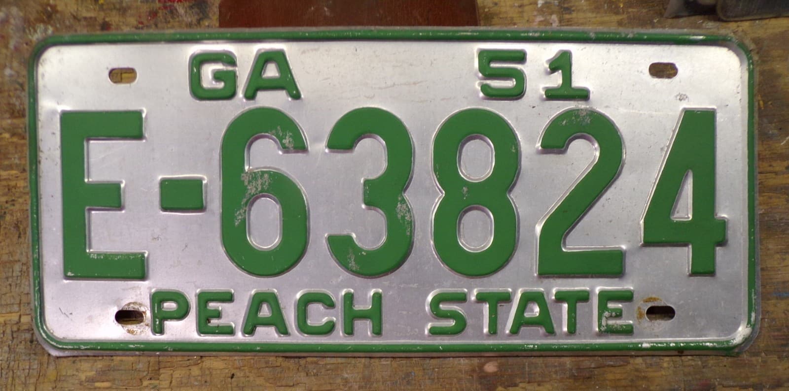 Vintage 1951 Georgia License Plate