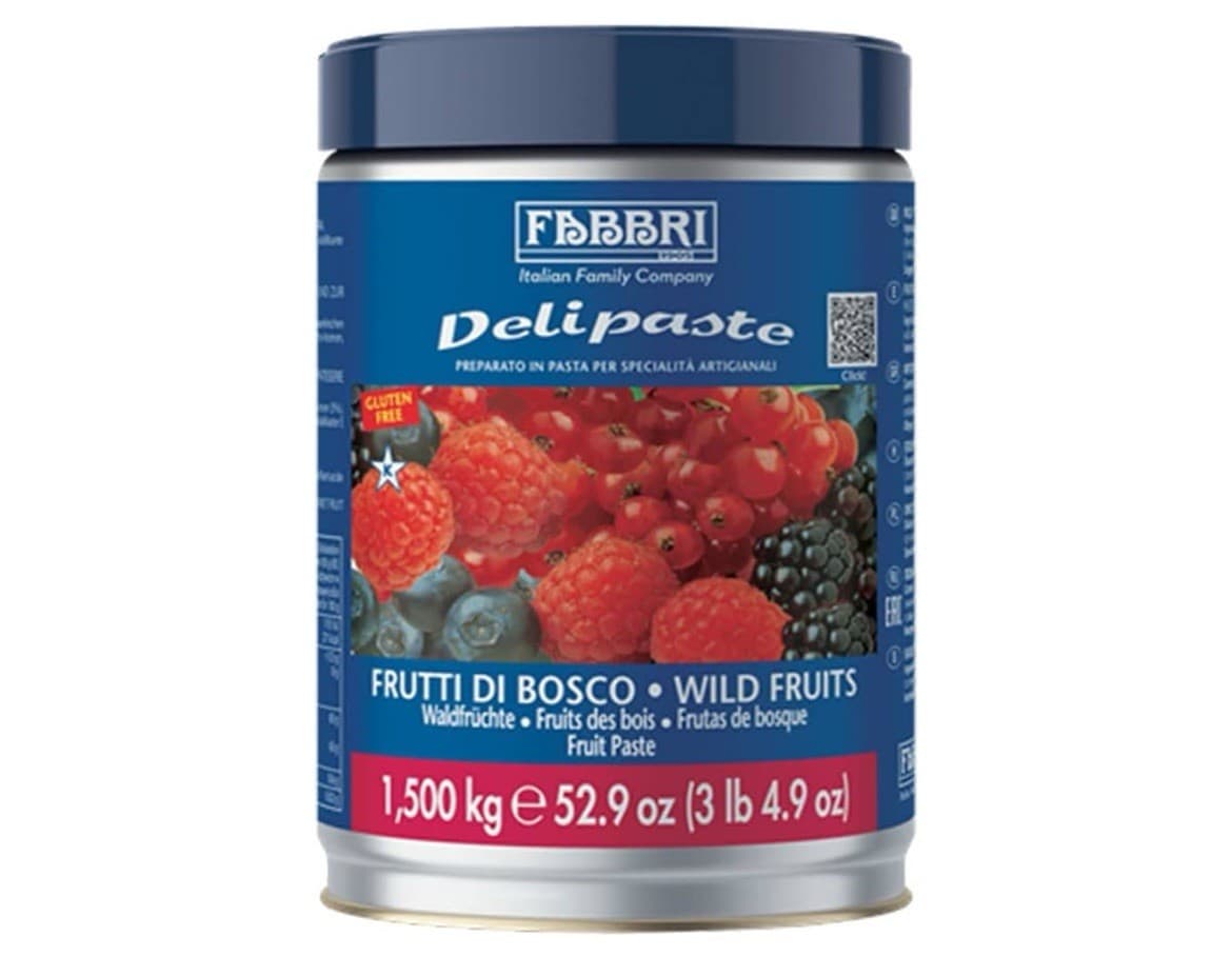 Fabbri Delipaste Wild Fruits, Flavoring Compound for Gelato, Ice Cream, 3.3lb