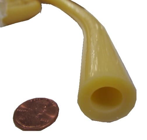 Latex Rubber Tubing Shore A35 Amber 7/8" OD x 1/2" ID x 3/16" Wall x 5' Length