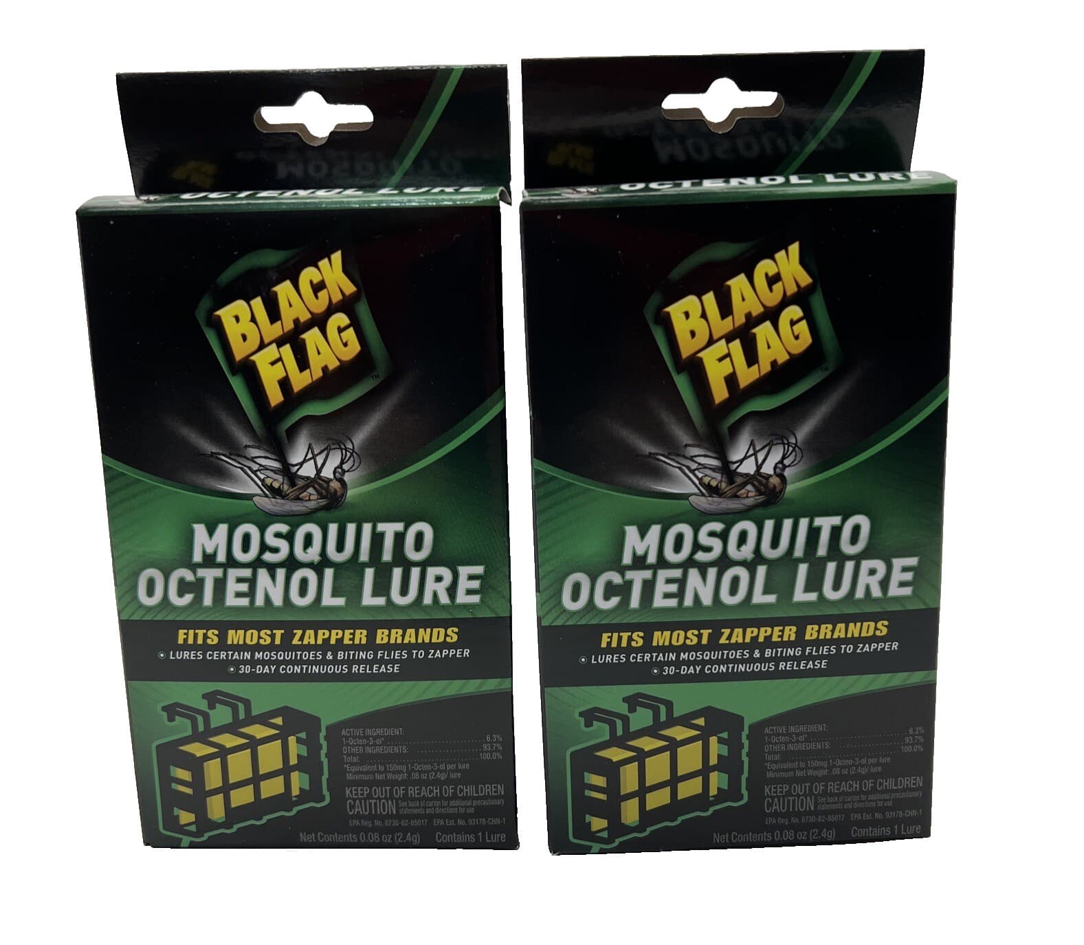 Black Flag Mosquito Octenol Lure 30 Day BZ-OCT1 Lot of 2 Fits Most Brand Zappers