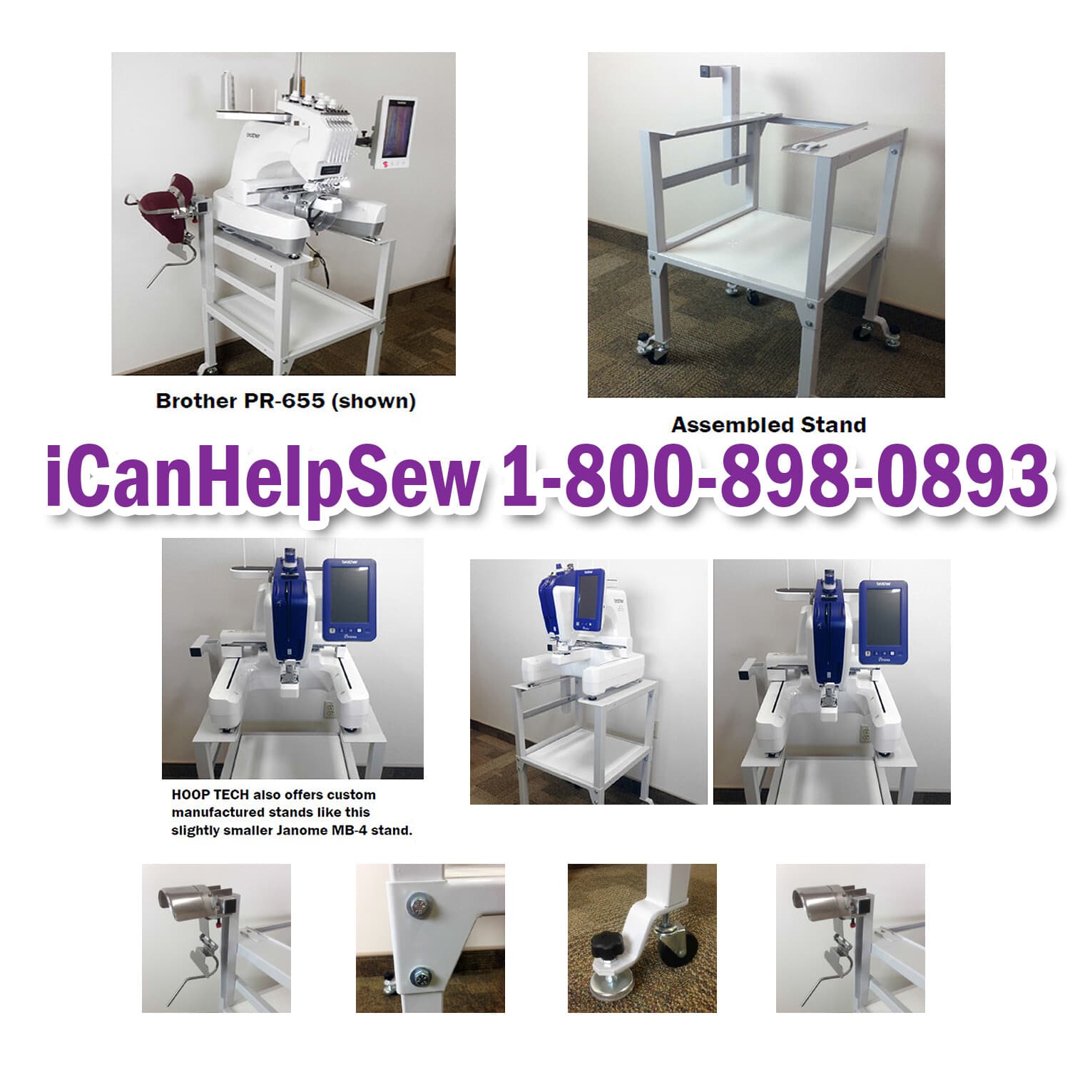 Heavy Duty Embroidery Machine Stand Brother PRS100 Babylock Alliance New