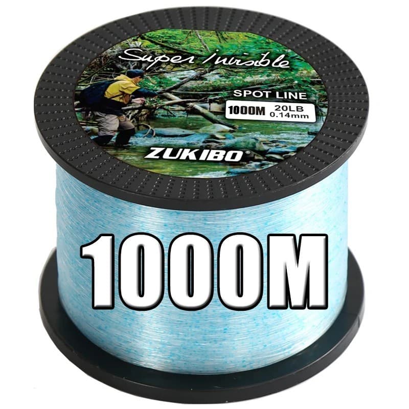 ZUKIBO 500m/2000m Invisible Spotted Fishing Line Super Strong Monofilament Line