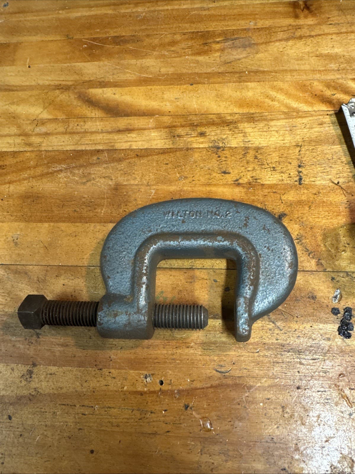 Wilton #2 C Clamp Flat Anvil Extra Heavy Duty 0-2-5/16" Drop Forged Steel