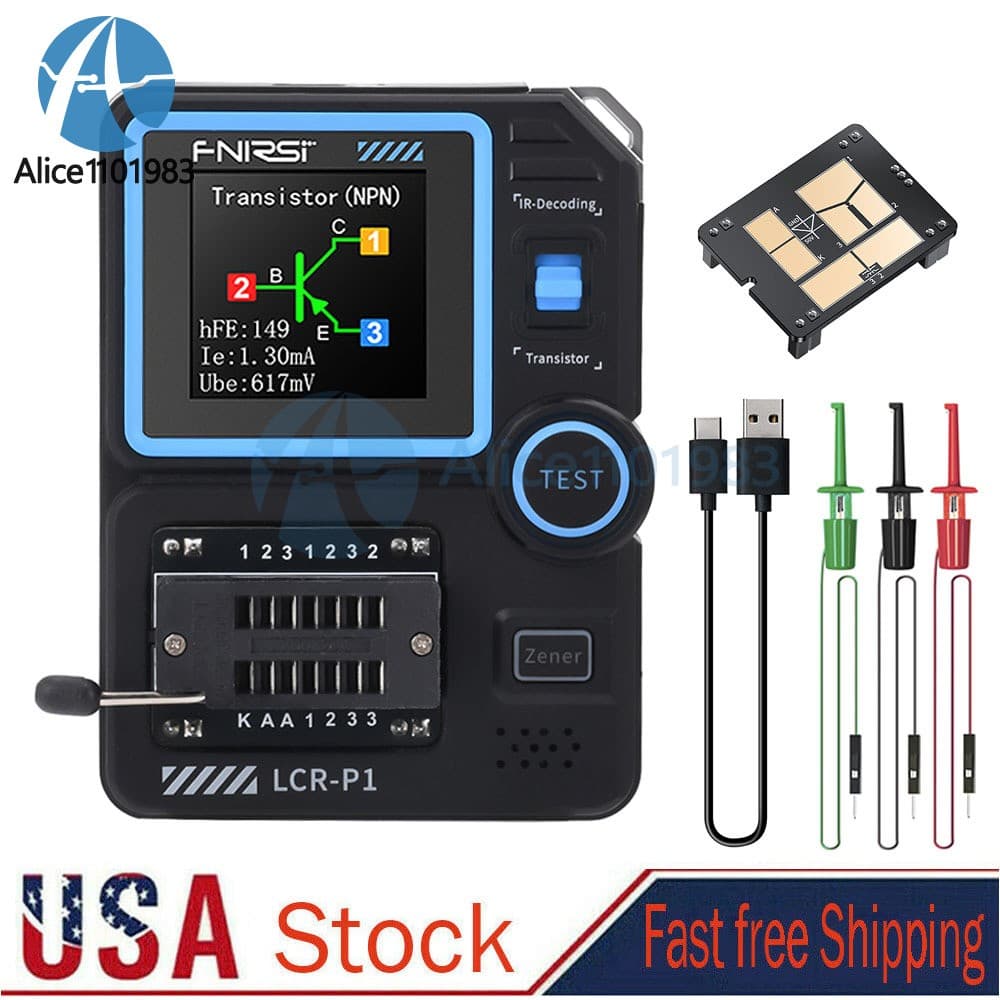 FNIRSI LCR-P1 Transistor Tester Diode Triode MOSFET NPN PNP SMD LCR ESR Meter